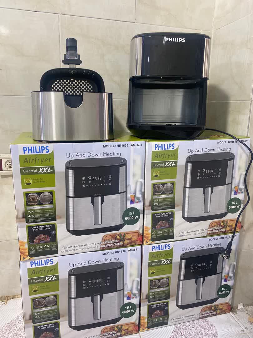 سرخکن 15 لیتر 2 المنت 6000 وات فیلیپس، سبد جدا، منو رنگی، کد 1636